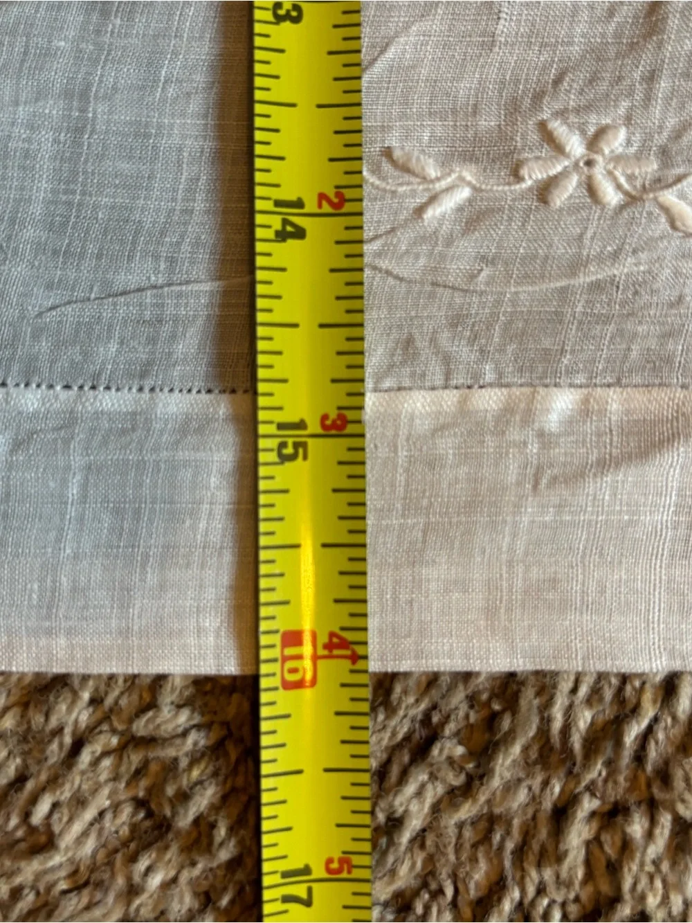 White Embroidered Linen Table Runner - Classic Home Accents